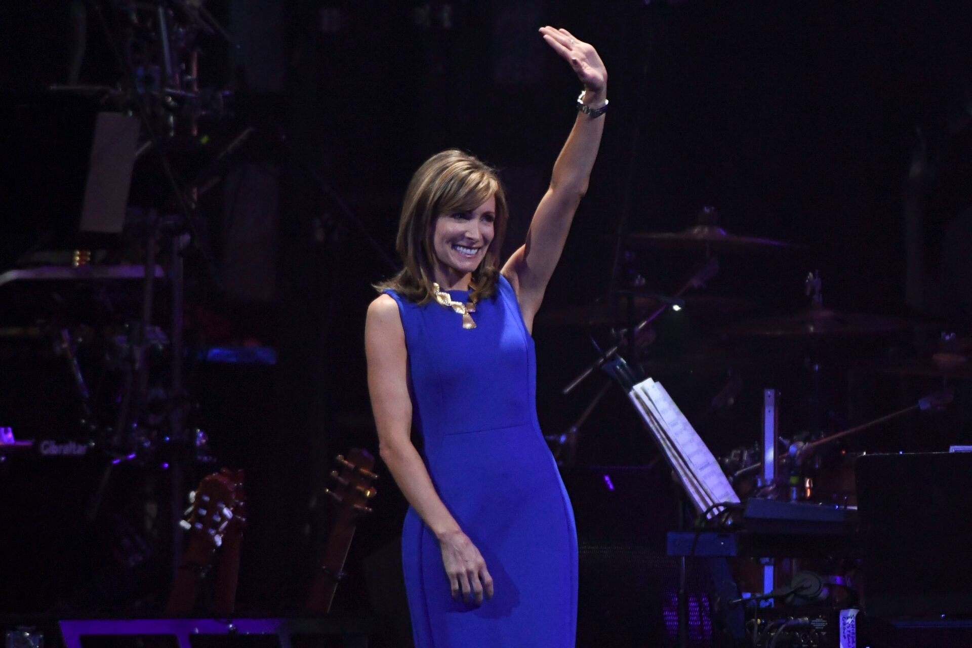 1996 olympian Shannon Miller during the Parade of Olympians Celebration at SAP Center.