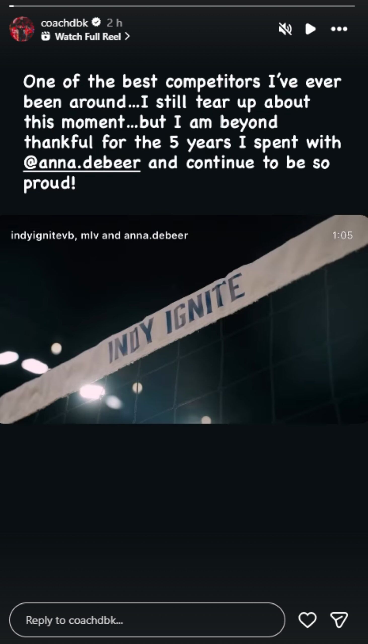 Nebraska Volleyball's coach heaps praise on DeBeer