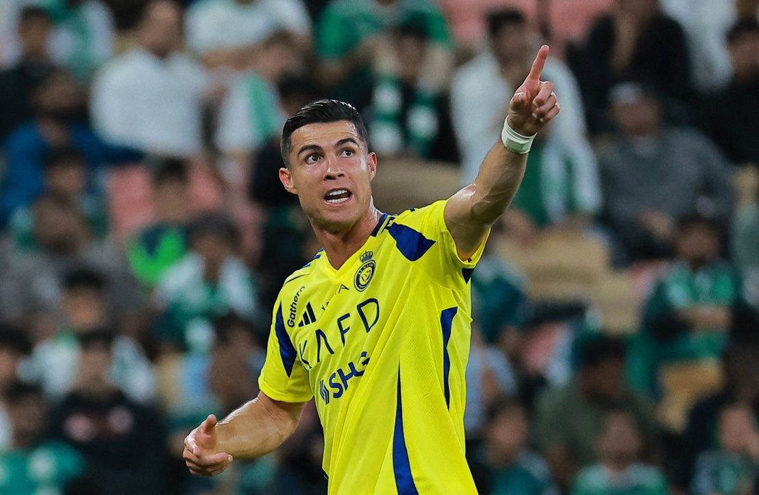 [US, Mexico & Canada customers only] Feb 13, 2024; Jeddah, Saudi Arabia; Al Nassr player Cristiano Ronaldo reacts after being substituted  in a Saudi Pro League soccer match at King Abdullah Sports City.