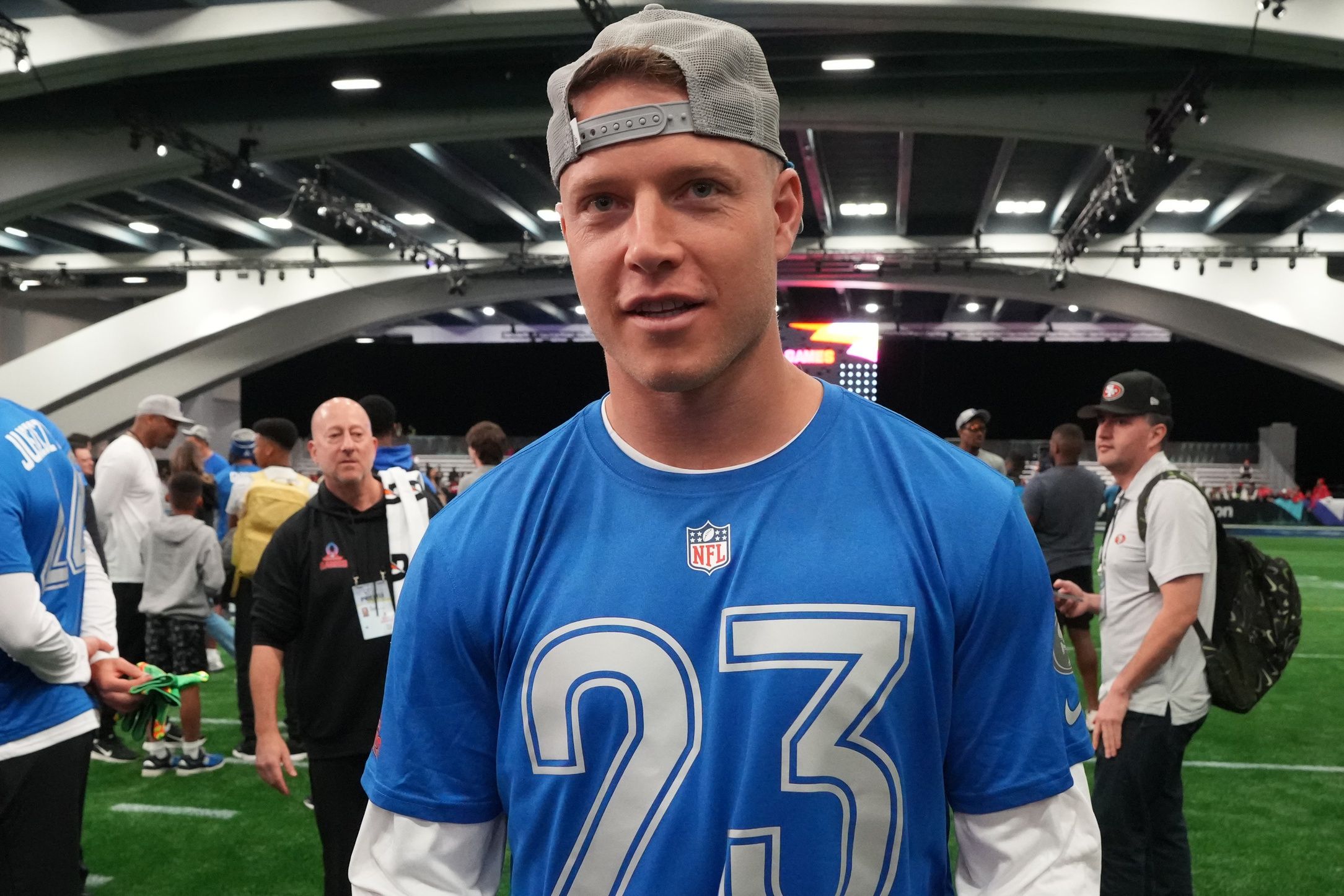 Christian McCaffrey on His Salute to Service Win: ‘That’s Why I’m Doing This’