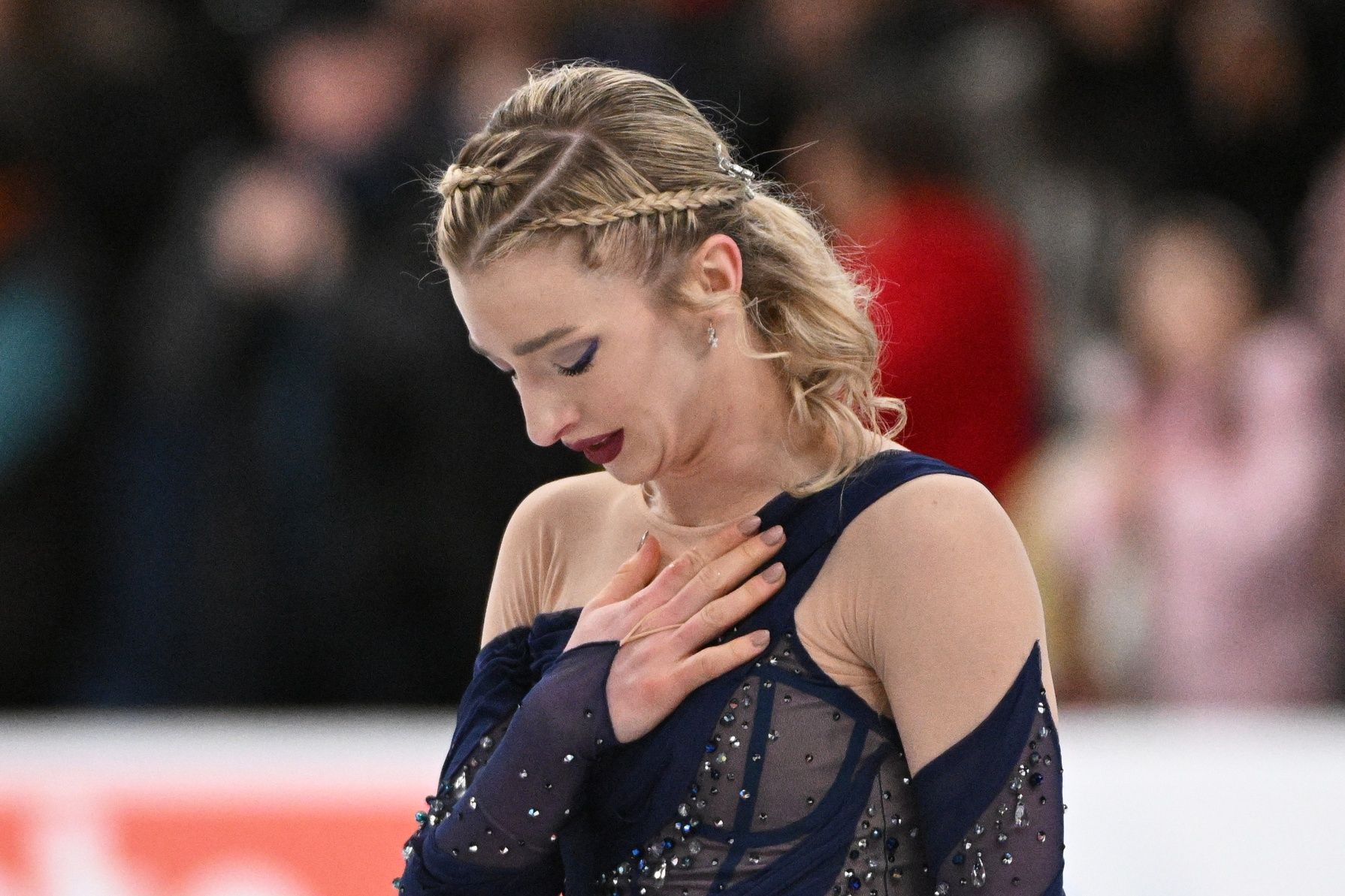 Amber Glenn competes in the championship womens free skate competition during the 2026 U.S. Figure Skating Championships at Enterprise Center.