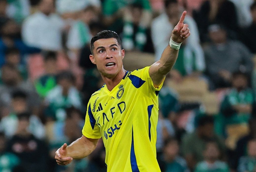 [US, Mexico & Canada customers only] Feb 13, 2024; Jeddah, Saudi Arabia; Al Nassr player Cristiano Ronaldo reacts after being substituted  in a Saudi Pro League soccer match at King Abdullah Sports City.