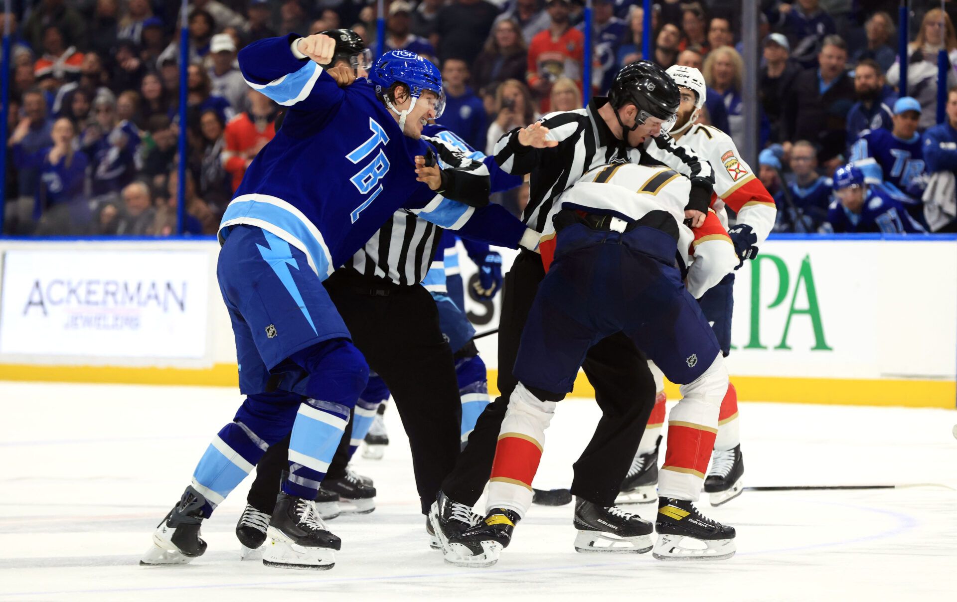 Tampa Bay Lightning and Florida Panthers at Benchmark International Arena.