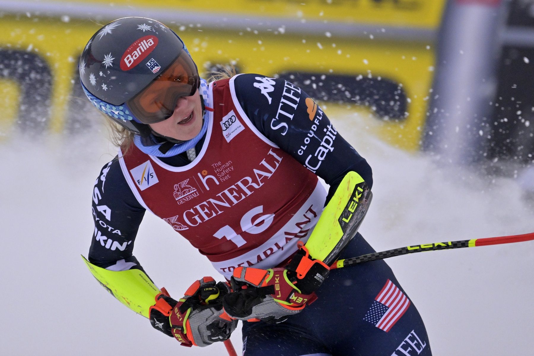 Mikaela Shiffrin of the United States during the PwC Tremblant alpine skiing World Cup at Mont-Tremblant Ski Resort.