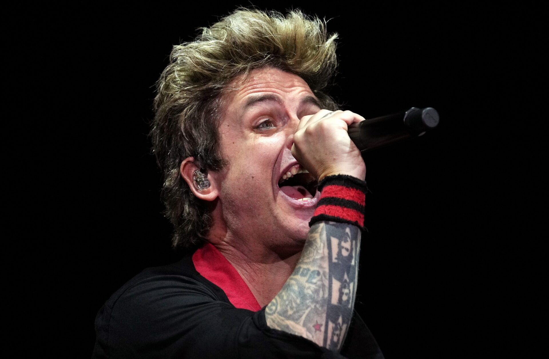 Billie Joe Armstrong performs with his band Green Day during the Saviors Tour at Chase Field on Sept. 18, 2024, in Phoenix.