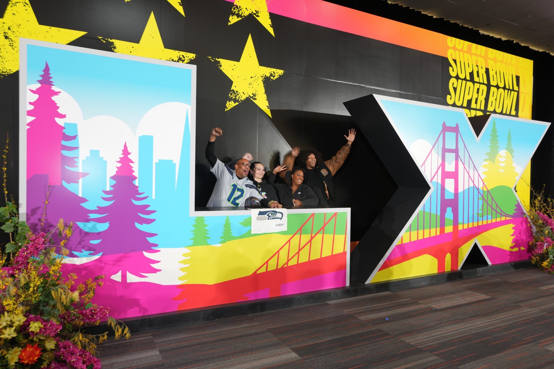 The Super Bowl 60 letters at the Super Bowl LX Experience at the Moscone Center.