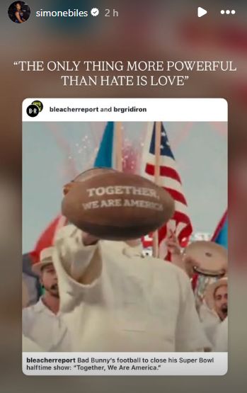 Simone Biles reacts to Bad Bunny controversy