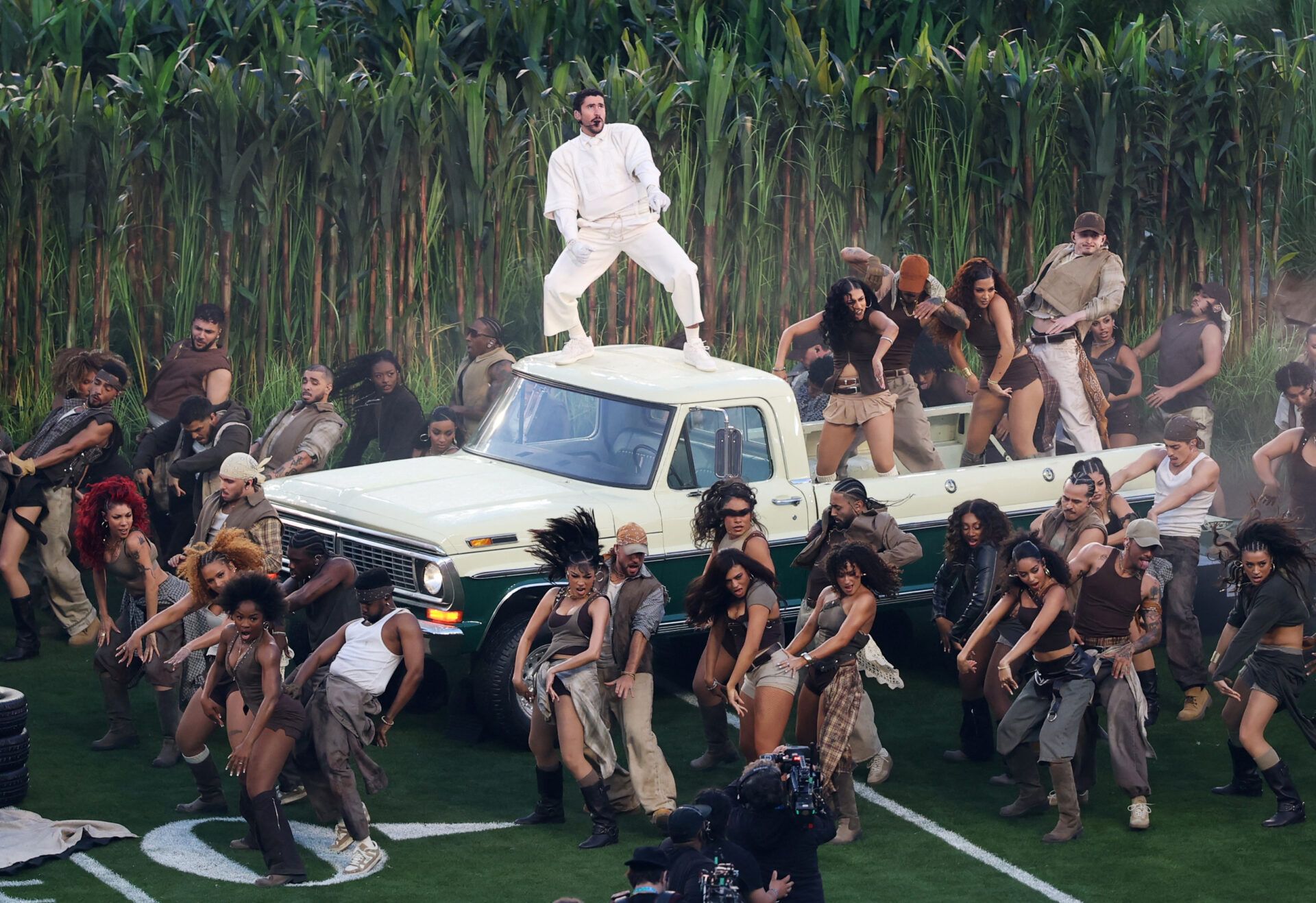 [US, Mexico & Canada customers only]  Feb 8, 2026; Santa Clara, CA, USA;  Recording artist Bad Bunny performs at halftime Super Bowl LX between the New England Patriots and the Seattle Seahawks at Levi's Stadium.