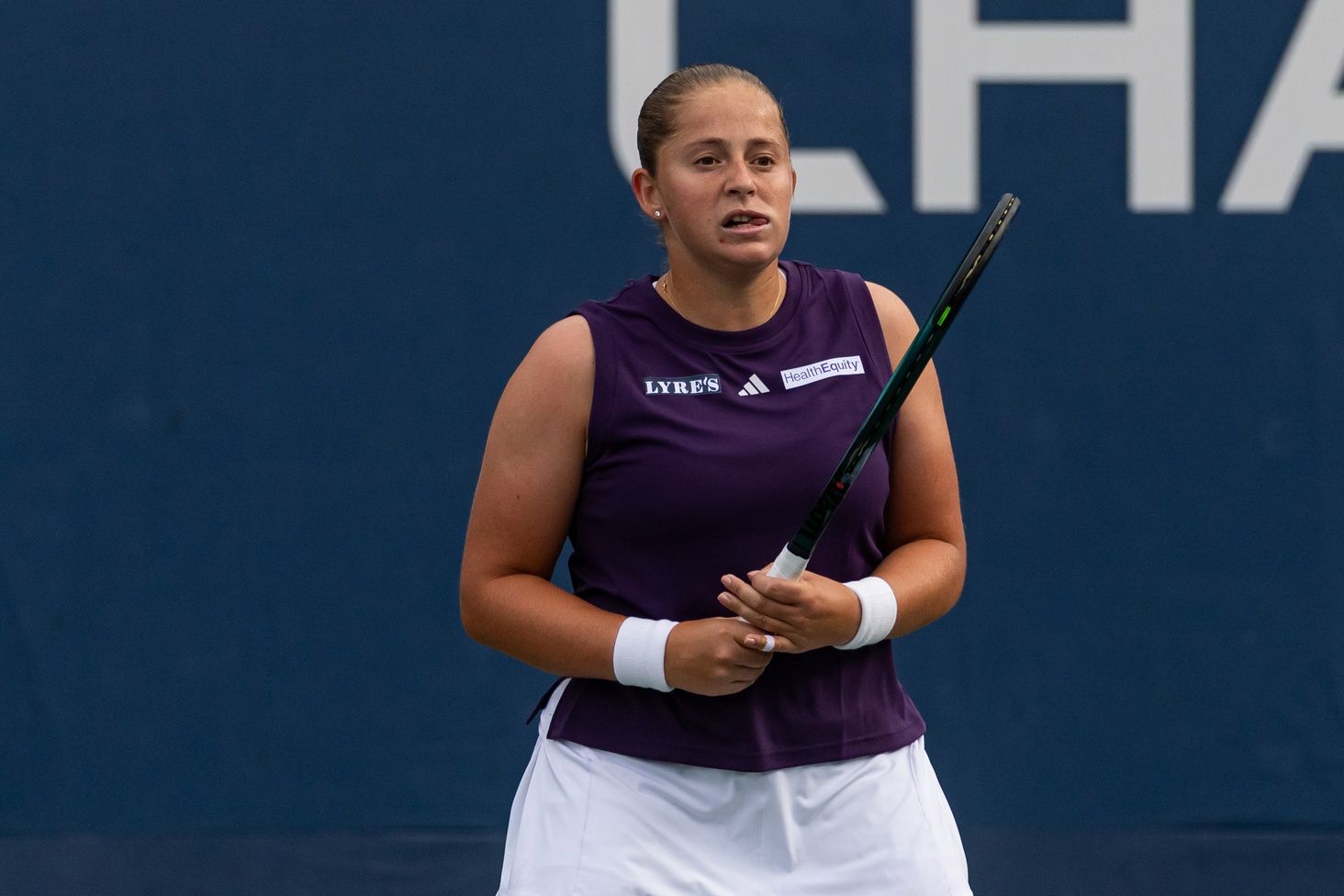 Jelena Ostapenko of Latvia in action against Taylor Townsend of the United States in the second round of the women’s singles at the US Open at Billie Jean King National Tennis Center.
