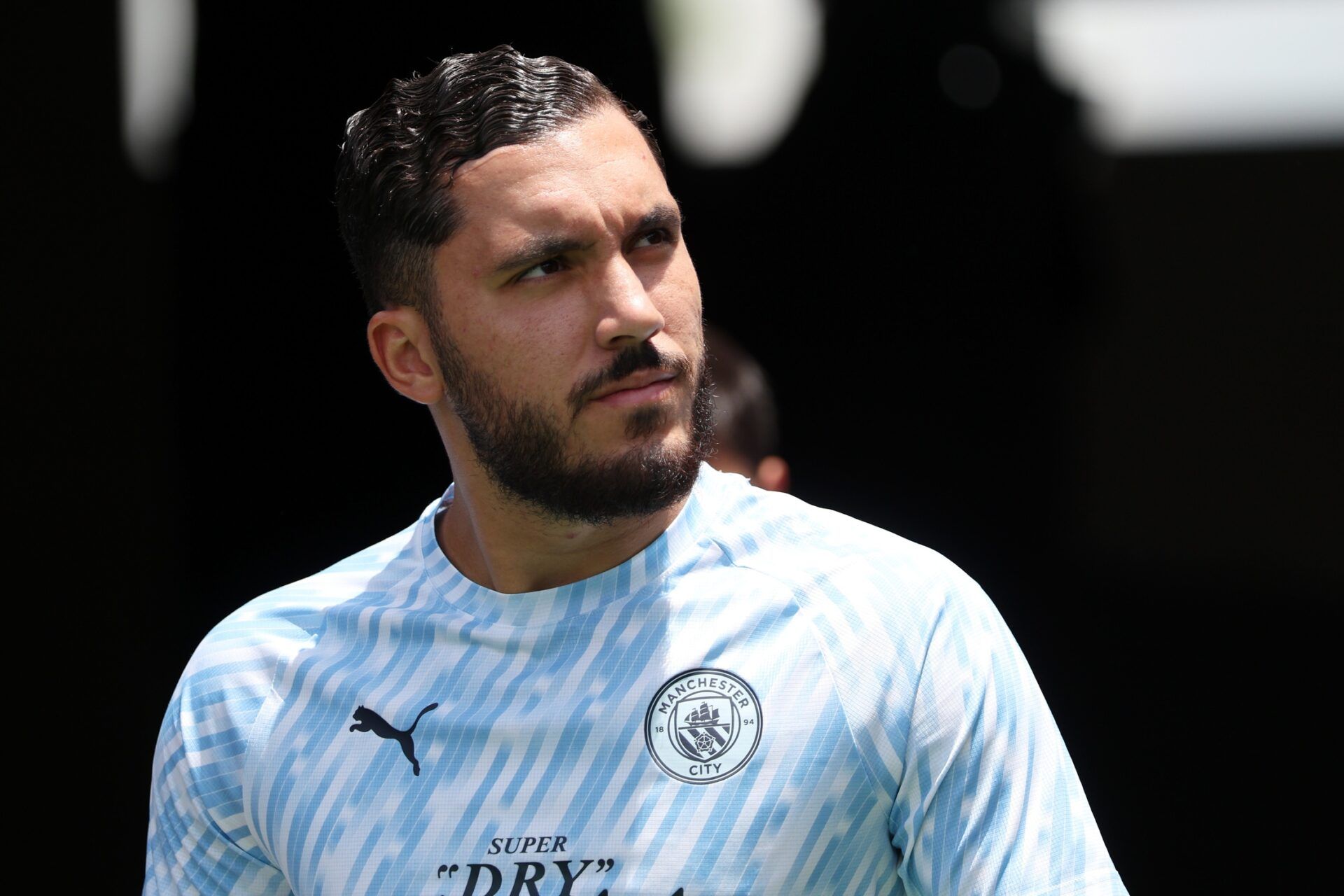 Manchester City midfielder Rayan Cherki (29) looks on before a group stage match of the 2025 FIFA Club World Cup at Camping World Stadium.