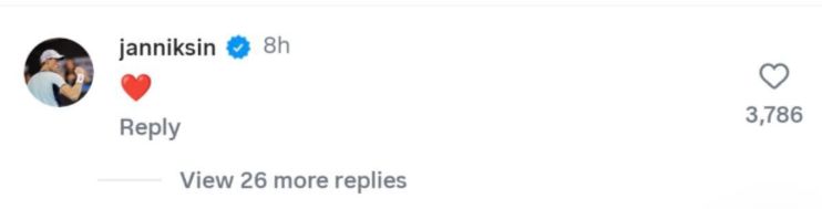 Jannik Sinner on Instagram