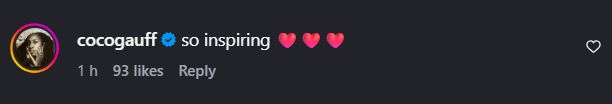 Coco Gauff on Instagram