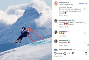 Screenshot of Lindsey Vonn’s Instagram post | Source: IG/lindseyvonn