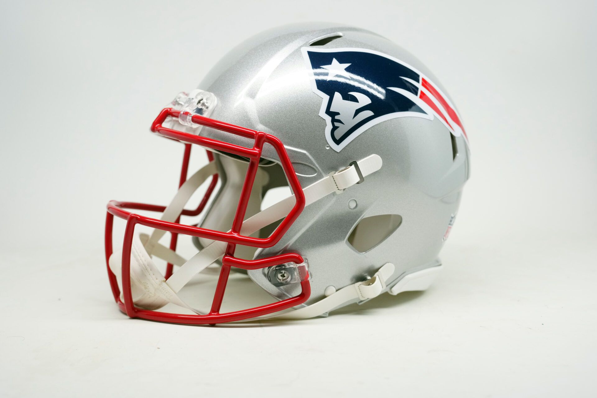 A New England Patriots Riddell speed helmet.