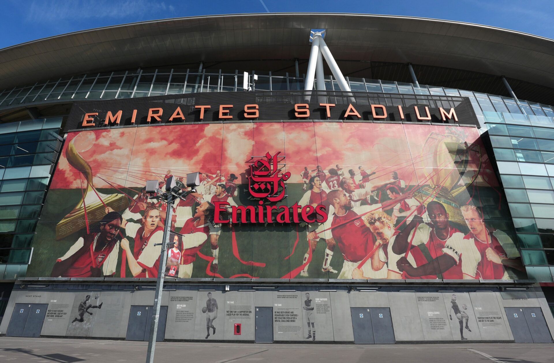 A general overall  view of the Emirates Stadium, home of the Arsenal football club.