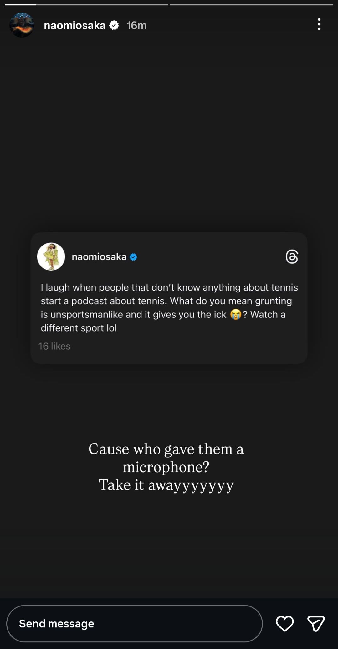 Naomi Osaka on Instagram