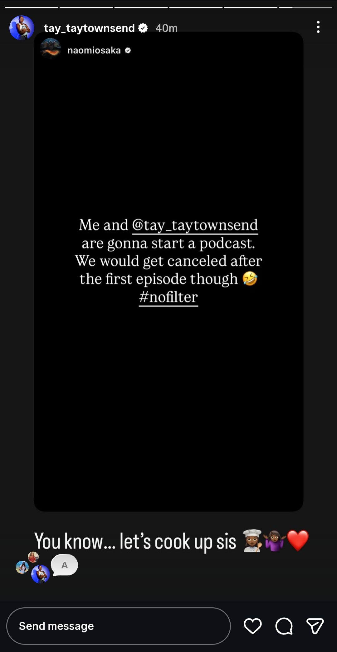 Taylor Townsend on Instagram