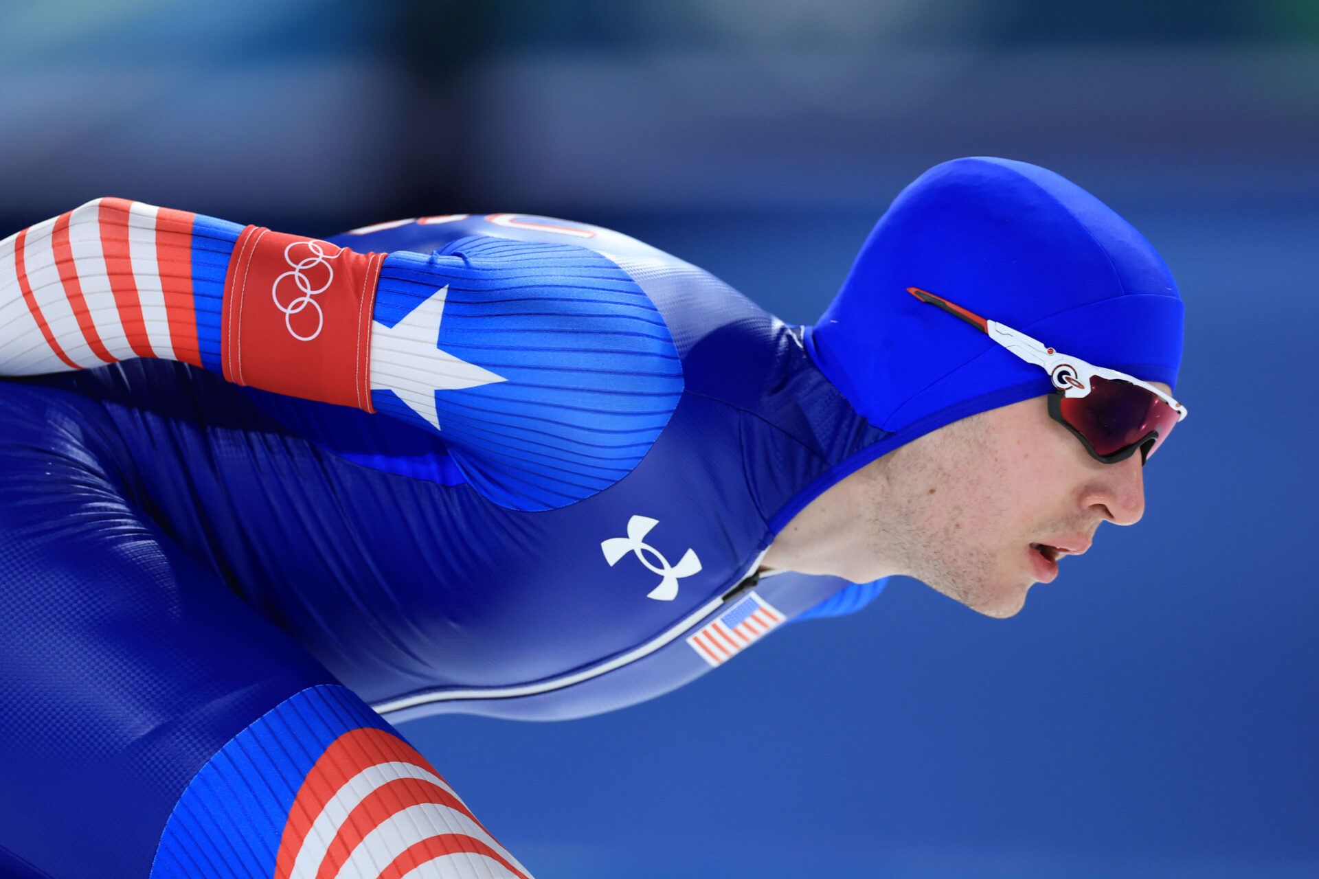 Team USA athlete Casey Dawson decided to withdraw from the men's speed skating 10,000 meters event just hours before the race. Credit: Katie Stratman-Imagn Images