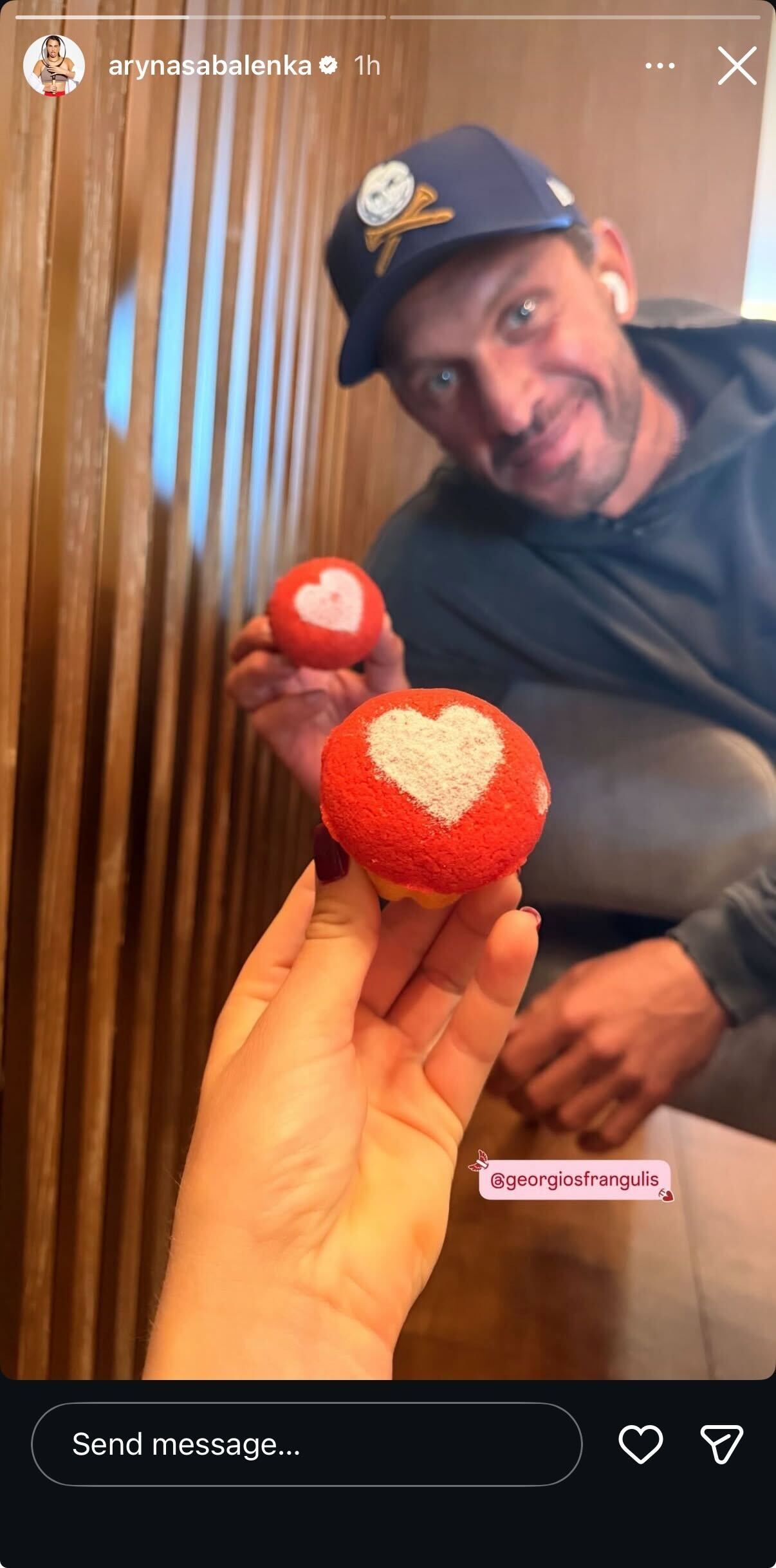 Aryna Sabalenka's Valentine's day Instagram story with boyfriend Georgios Frangulis