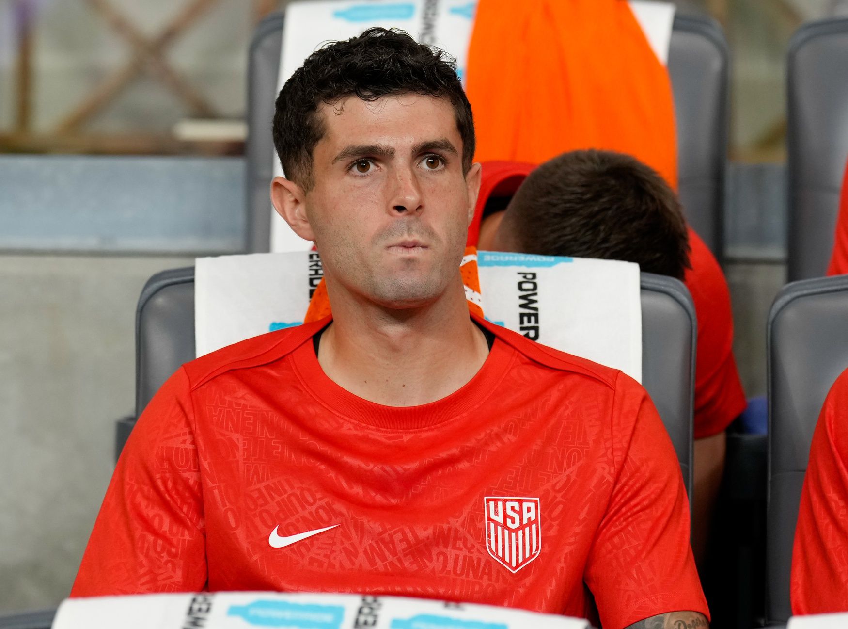 United States forward Christian Pulisic (10) on the bench before the match at Q2 Stadium. Pulisic was a second-half substitute.
