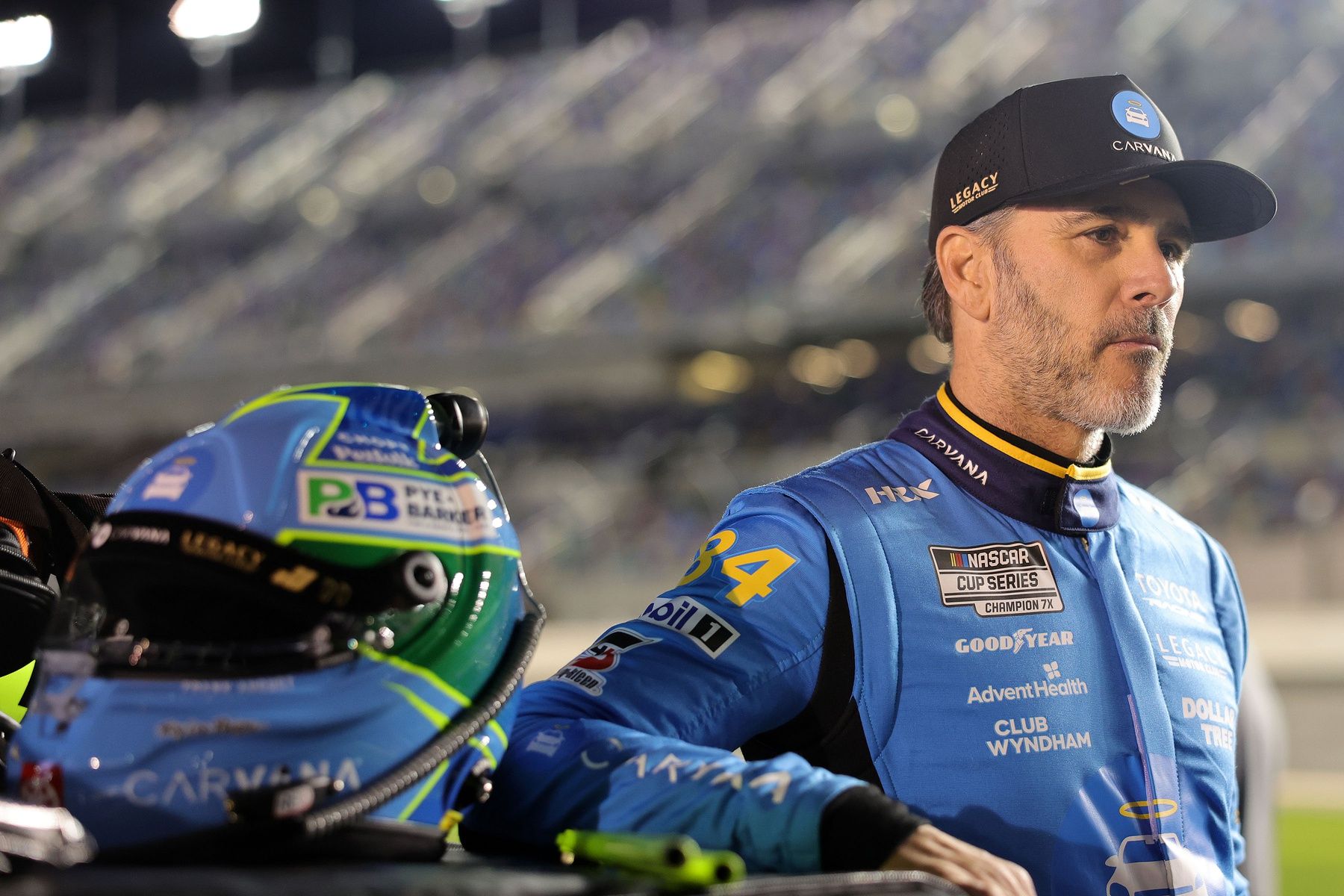 NASCAR Cup Series driver Jimmie Johnson (84) during qualifying for the Daytona 500 at Daytona International Speedway.