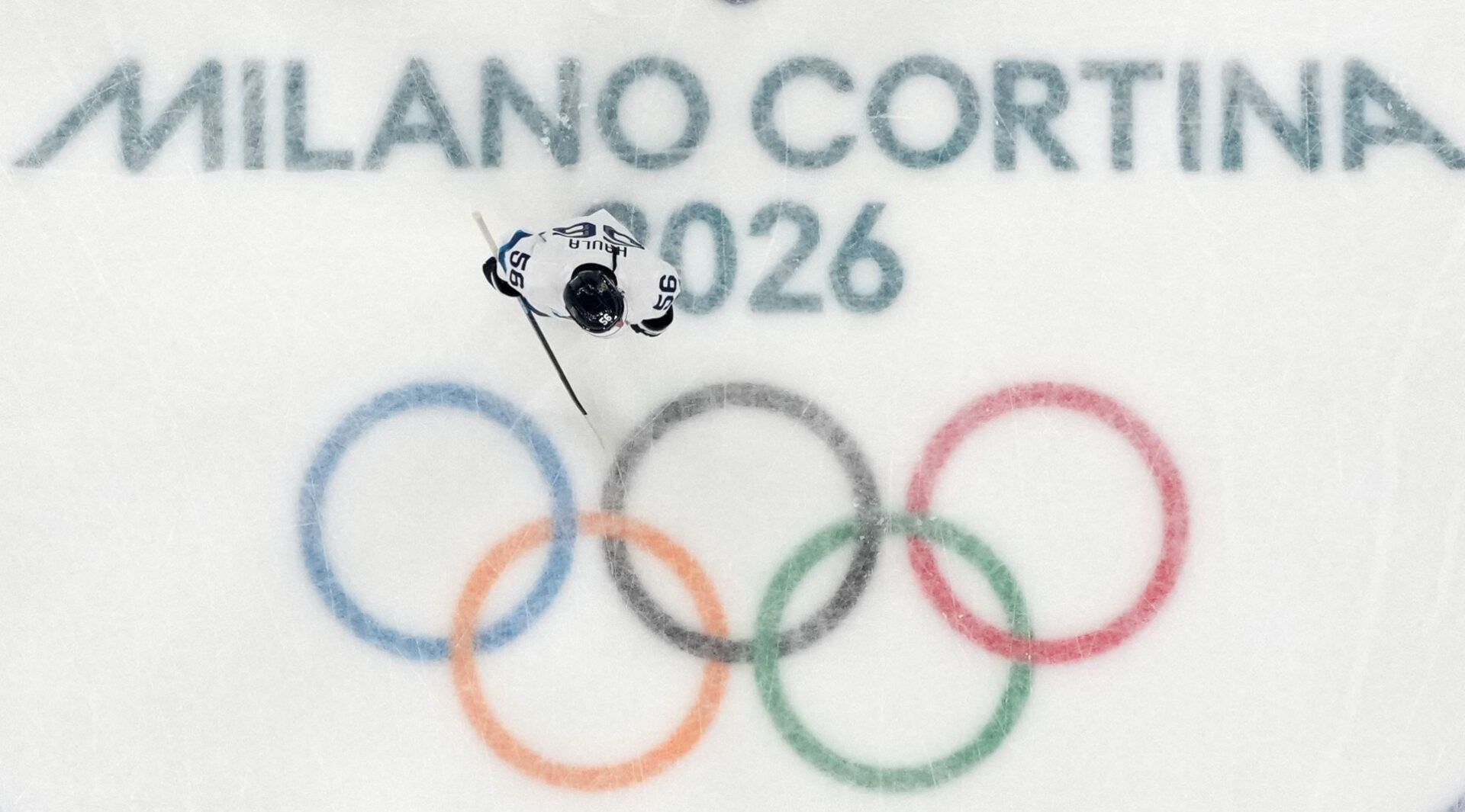 [US, Mexico & Canada customers only] Feb 11, 2026; Milan, Italy; Erik Haula of Finland warms up before playing Slovakia in men's ice hockey group B play during the Milano Cortina 2026 Olympic Winter Games at Milano Santagiulia Ice Hockey Arena.