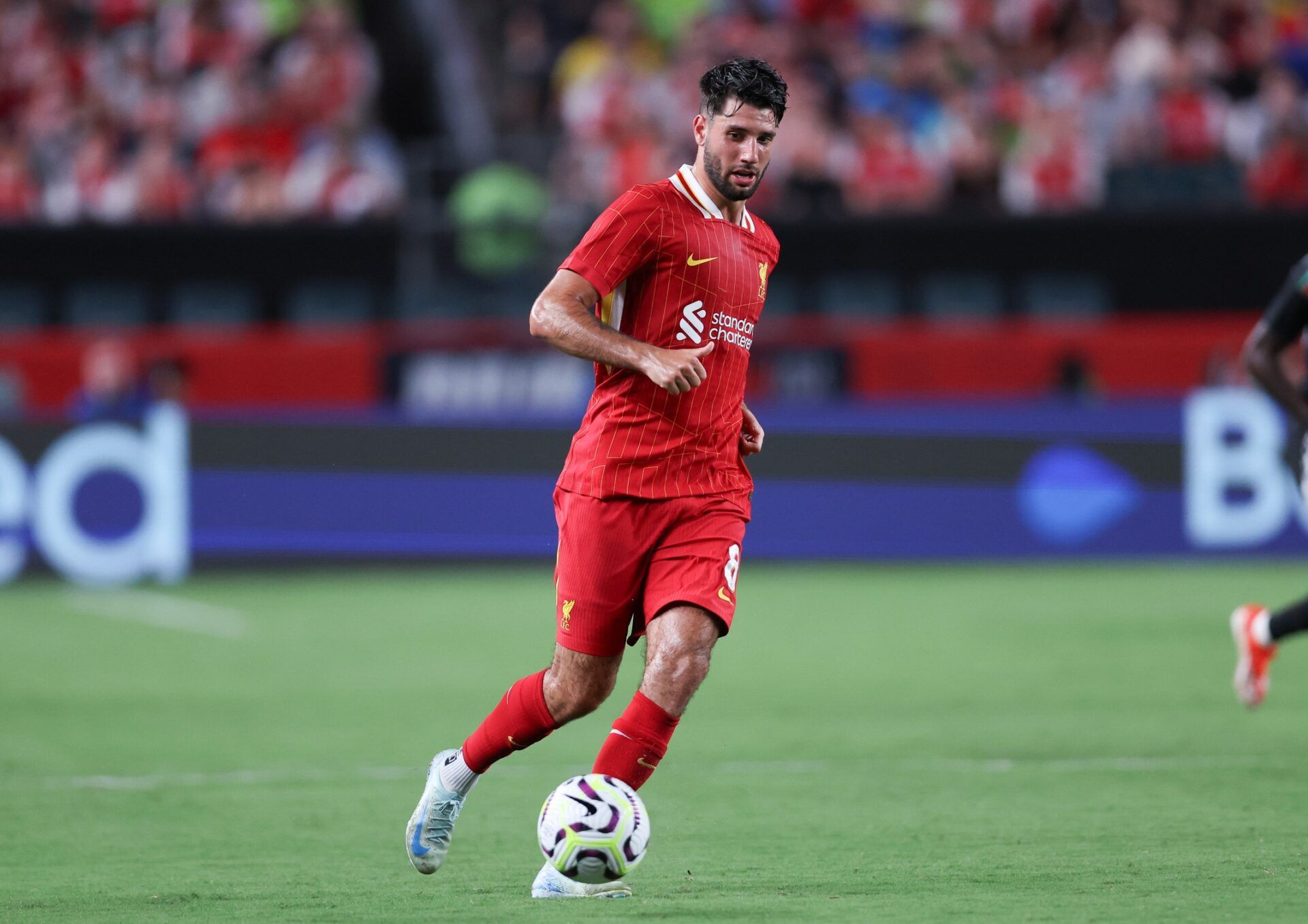 Liverpool midfielder Dominik Szoboszlai (8) during the second half against Arsenal at Lincoln Financial Field.