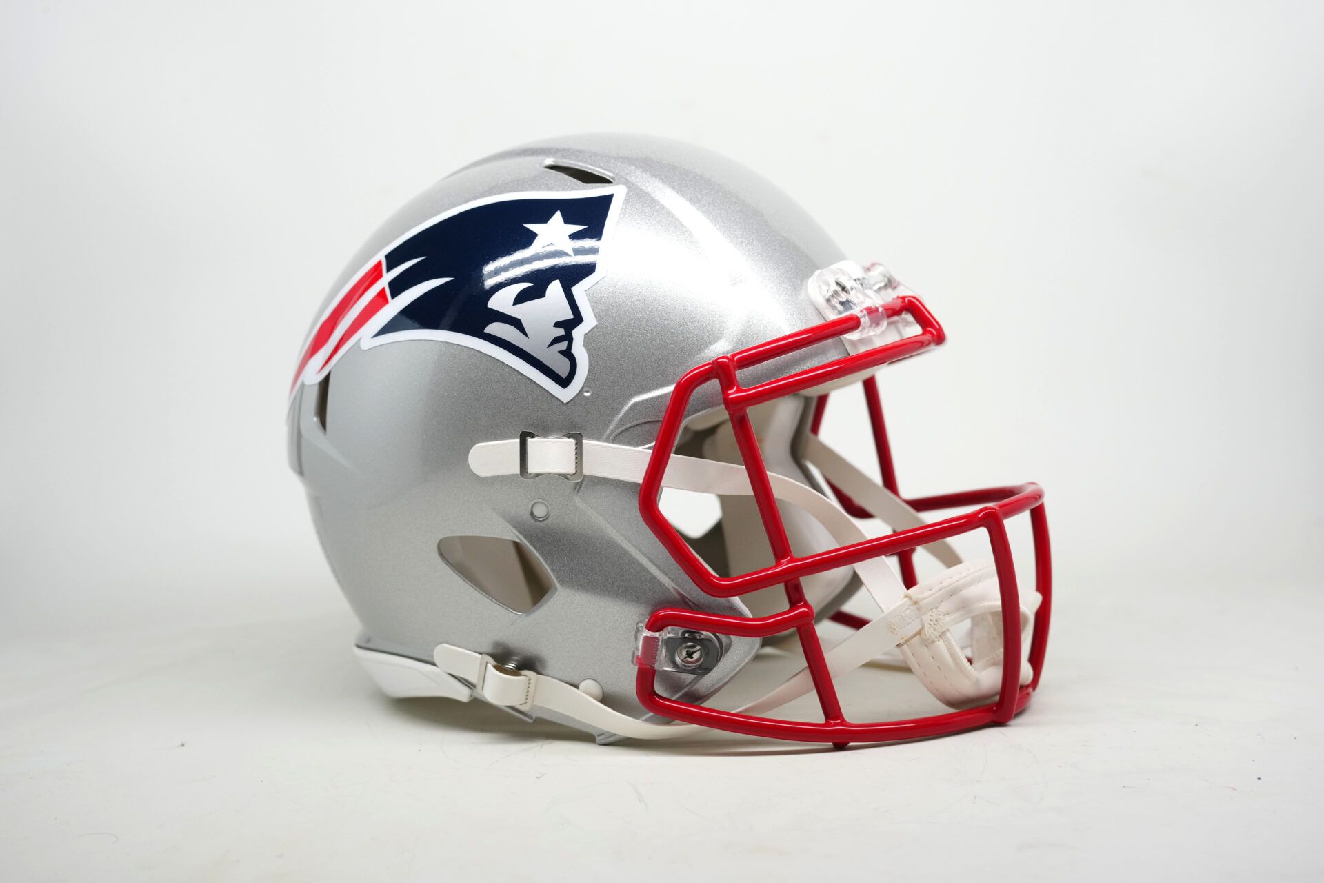 A New England Patriots Riddell speed helmet.