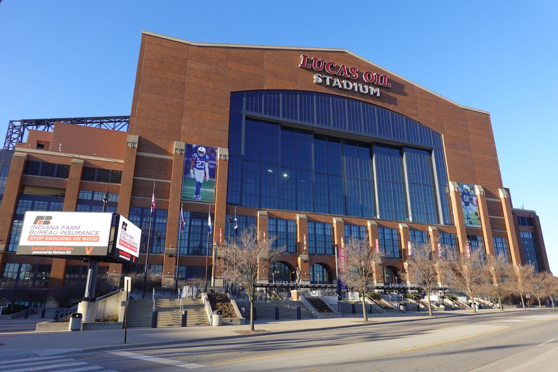 A general overall view of Lucas Oil Stadium, the home of the Indianapolis Colts and site of the 2025 NFL Scouting Combine.