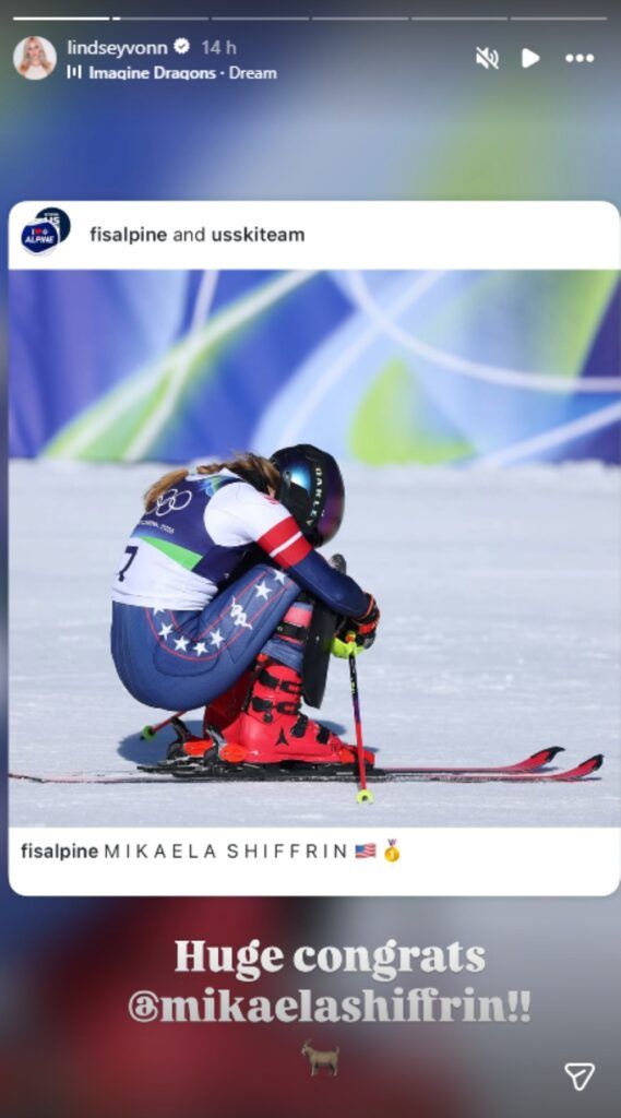 Vonn commends Shiffrin