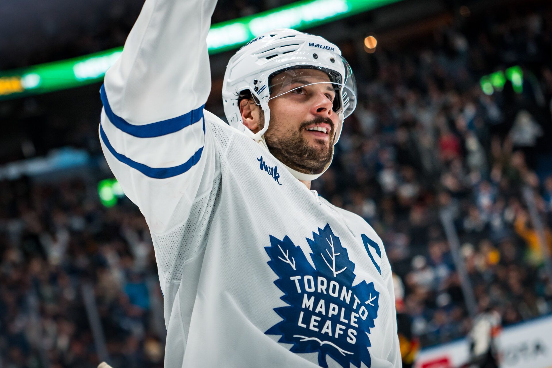 Toronto Maple Leafs forward Auston Matthews (34) at Rogers Arena.