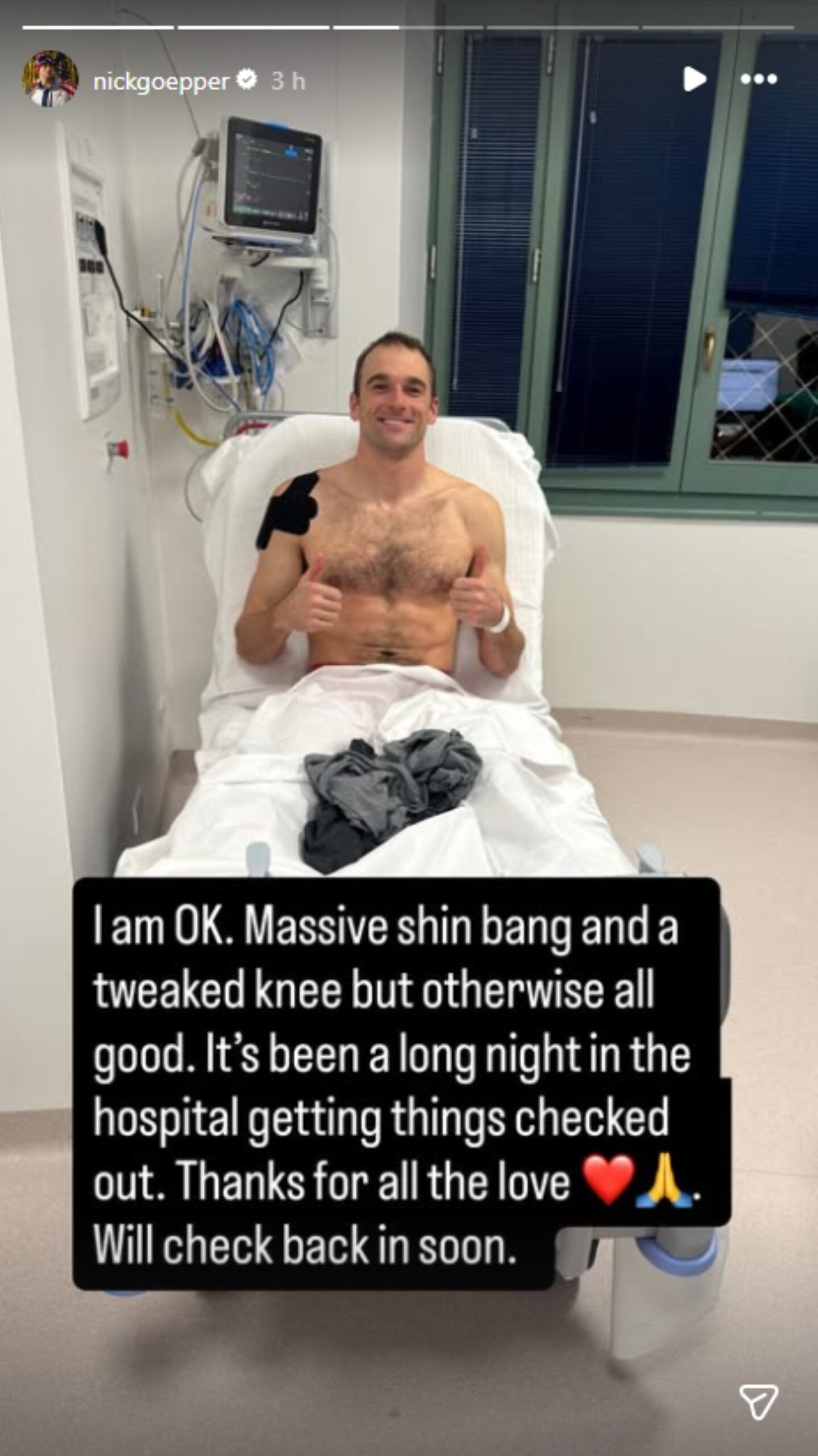 Goepper shares health update