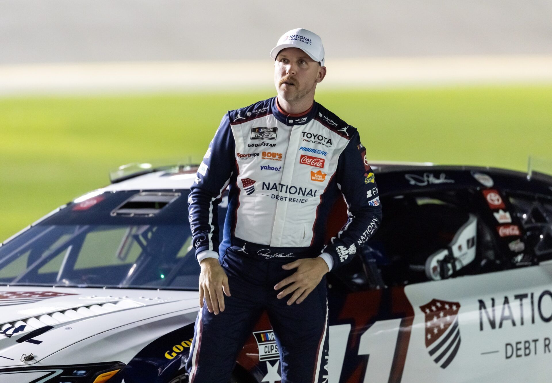 NASCAR Cup Series driver Denny Hamlin (11) during qualifying for the Daytona 500 at Daytona International Speedway.