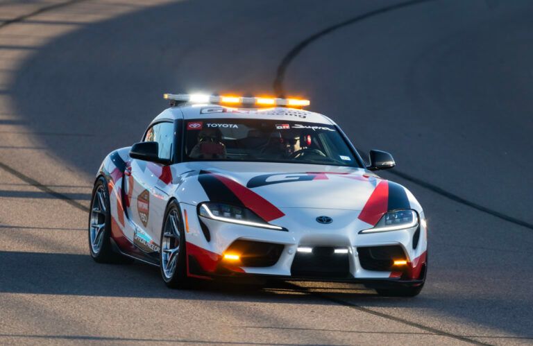 Toyota Supra pace car during the NASCAR Truck Series Championship race at Phoenix Raceway.