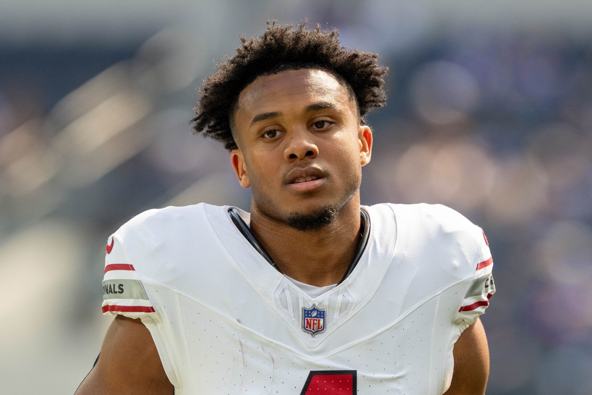 Arizona Cardinals wide receiver Rondale Moore (4) before the game against the Los Angeles Rams at SoFi Stadium.