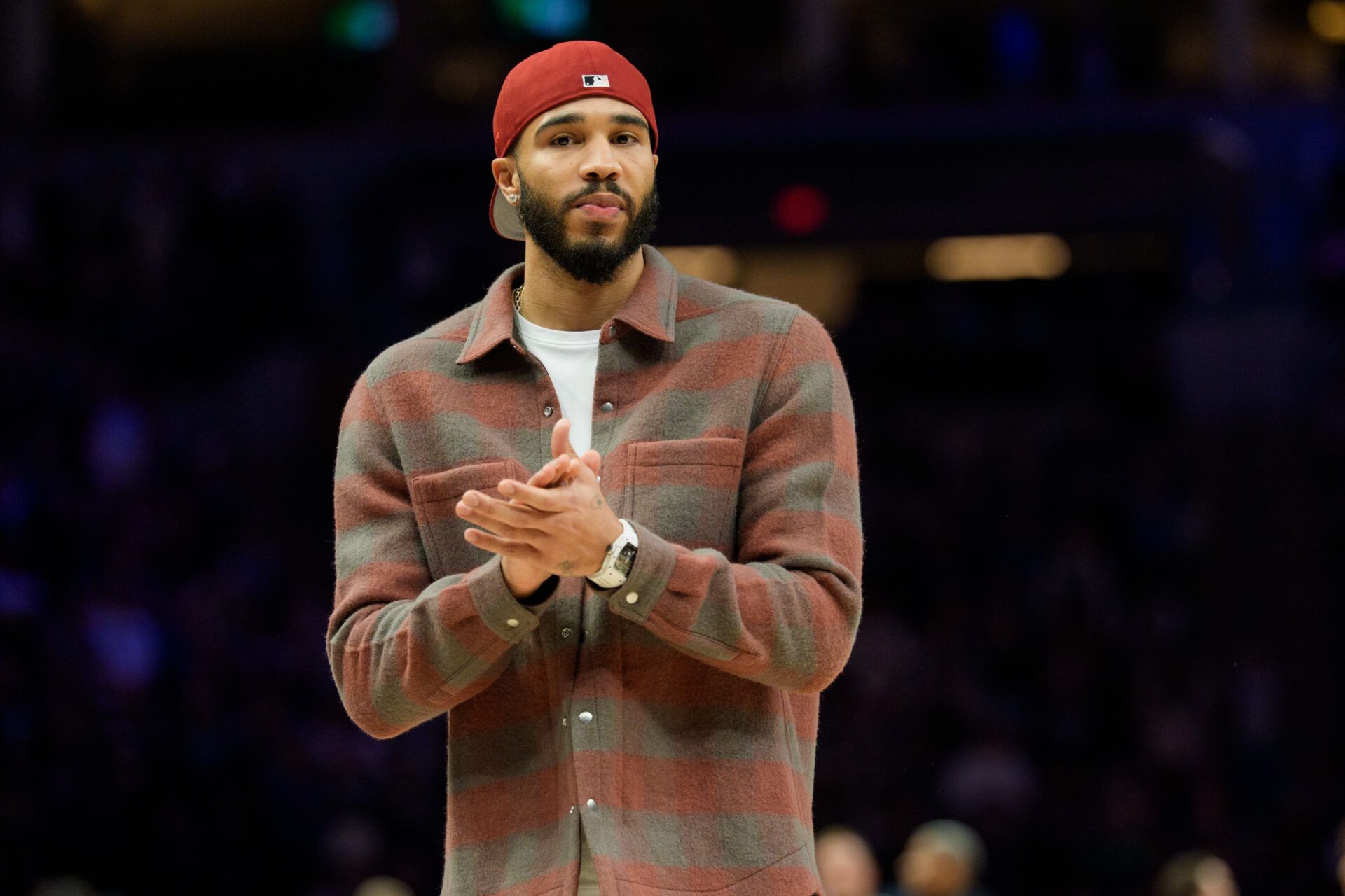 Boston Celtics forward Jayson Tatum (0) during the fourth quarter against the Minnesota Timberwolves at Target Center.