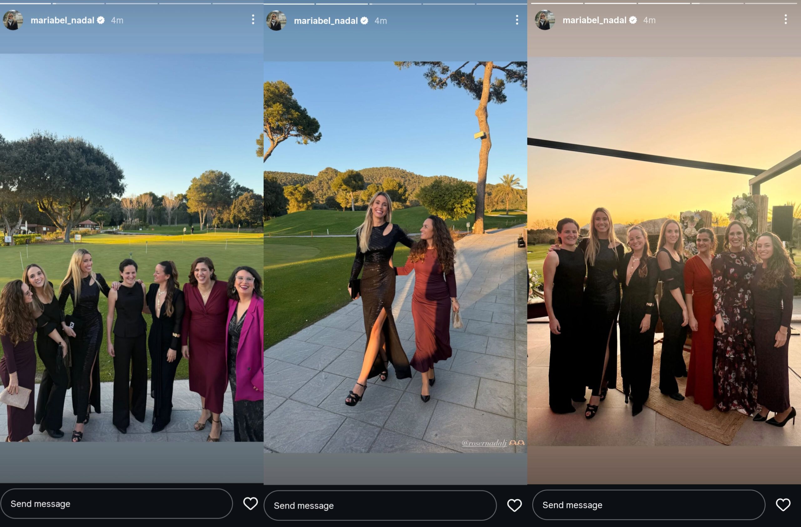 Screen grab of Rafael Nadal's sister Maribel Nadal's Instagram stories