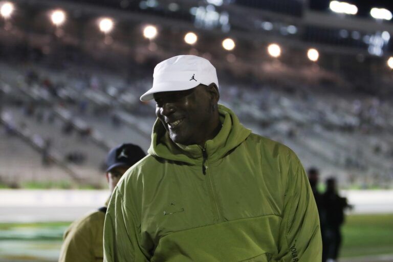Michael Jordan at EchoPark Speedway.