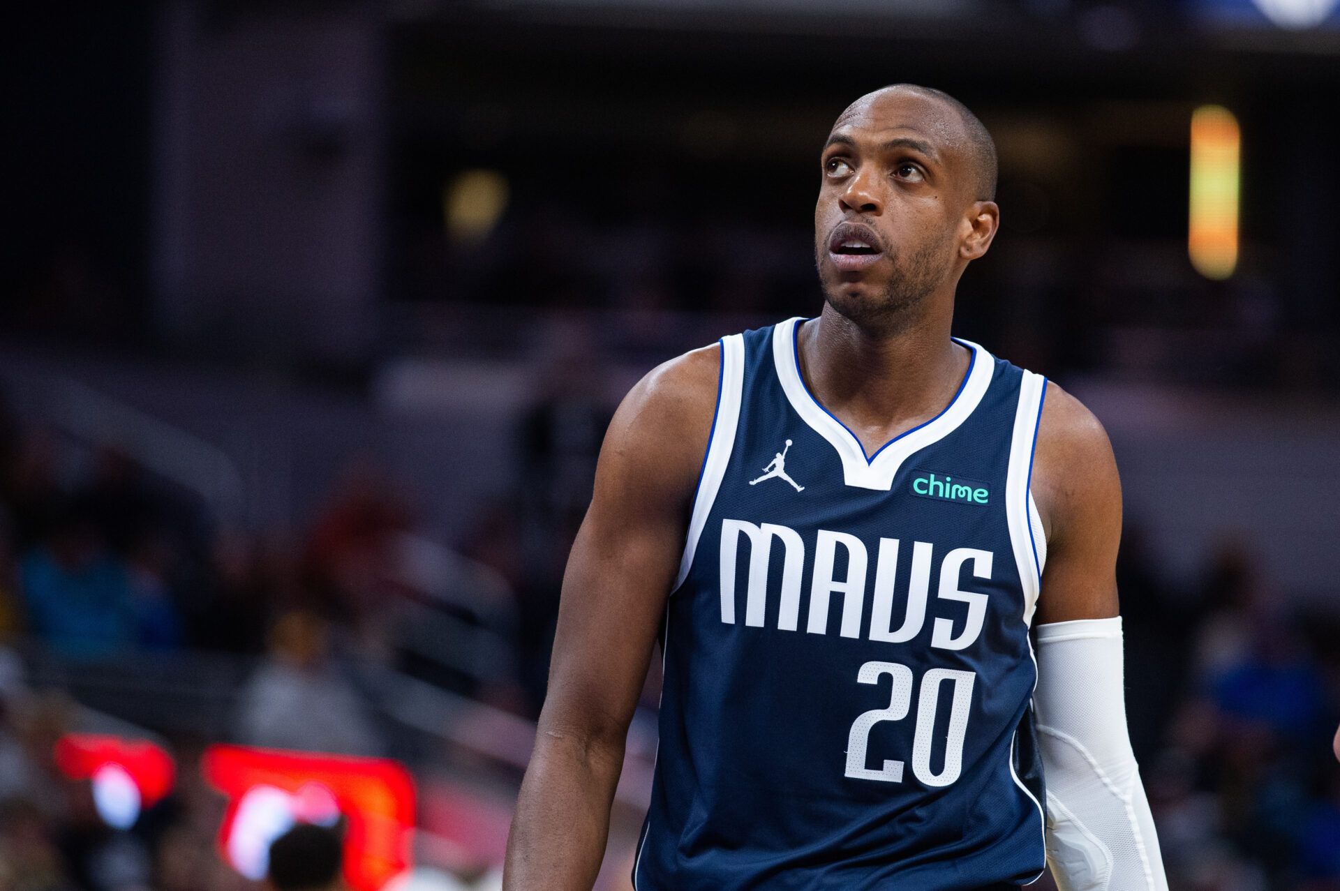 Dallas Mavericks forward Khris Middleton (20) in the second half against the Indiana Pacers at Gainbridge Fieldhouse.