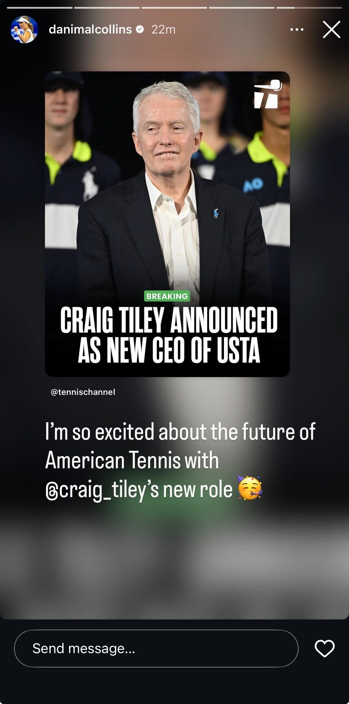 Andy Roddick, Danielle Collins Make Their Stance Clear as Craig Tiley ...