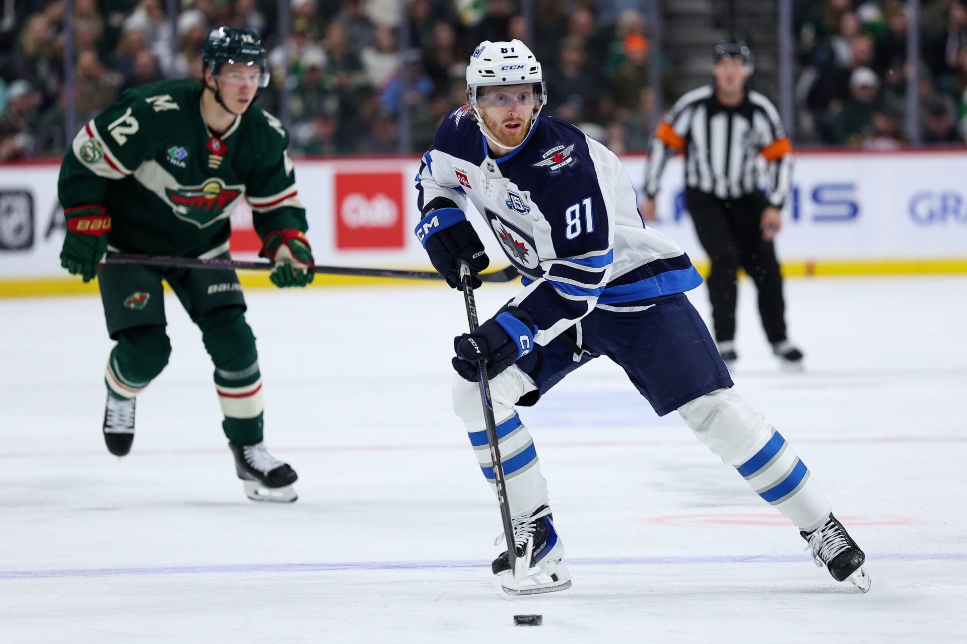 Winnipeg Jets left wing Kyle Connor (81) at Grand Casino Arena.