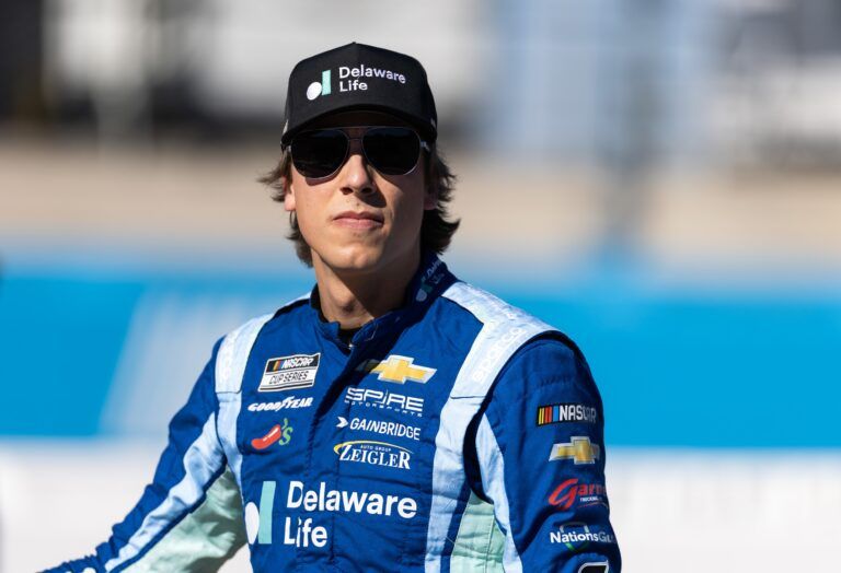 NASCAR Cup Series driver Carson Hocevar (77) during qualifying for the NASCAR Championship race at Phoenix Raceway.