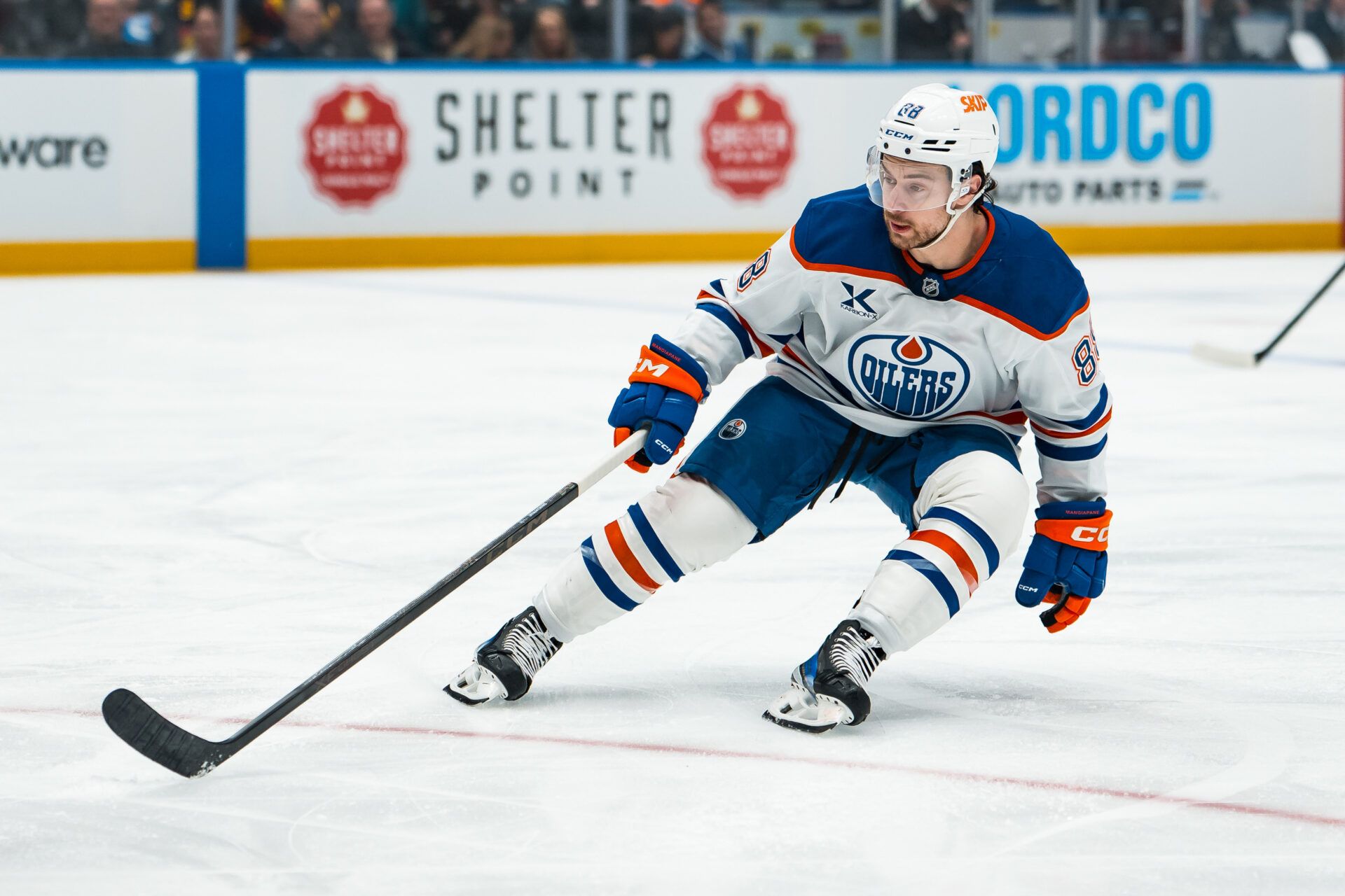 Edmonton Oilers forward Andrew Mangiapane (88) at Rogers Arena.