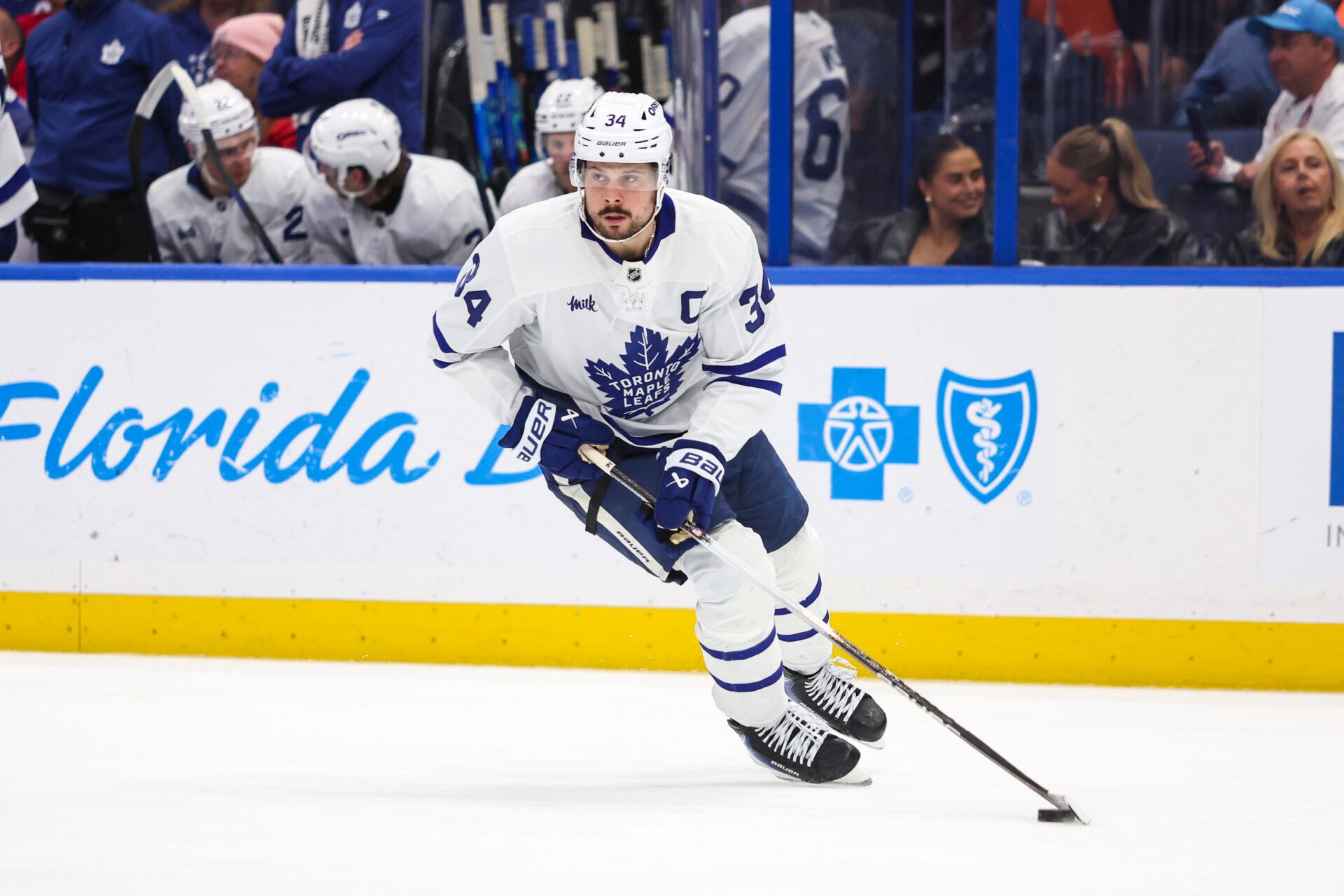 Toronto Maple Leafs forward Auston Matthews (34) at Benchmark International Arena.