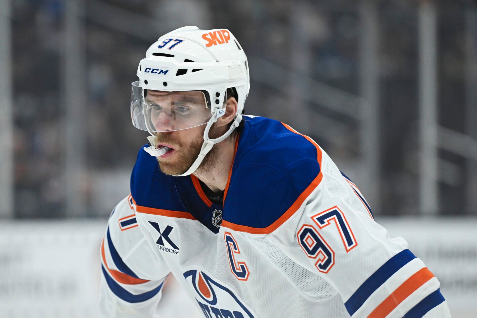 Edmonton Oilers center Connor McDavid (97) at Crypto.com Arena.