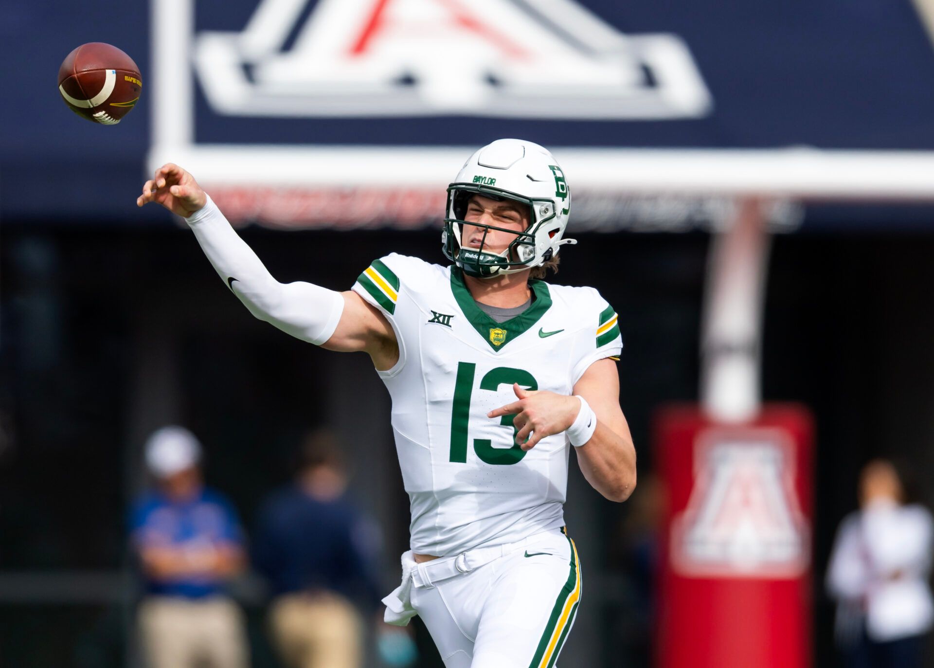 Baylor Bears quarterback Sawyer Robertson (13) against the Arizona Wildcats in the first half at Casino Del Sol Stadium.