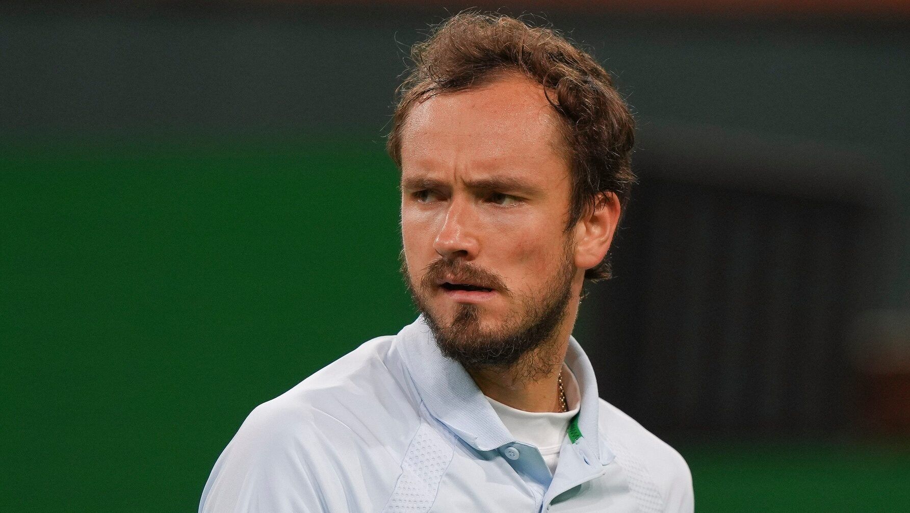 Daniil Medvedev gives an incredulous look during his win over Tommy Paul during Round 4 of the BNP Paribas Open in Indian Wells, Calif., March 11, 2025.