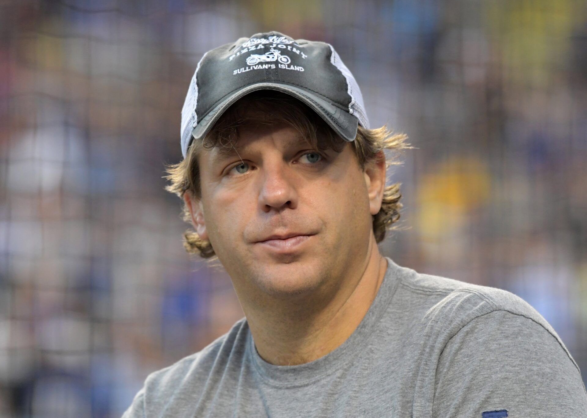 Los Angeles Dodgers partner Todd Boehly attends the game against the Atlanta Braves at Dodger Stadium.