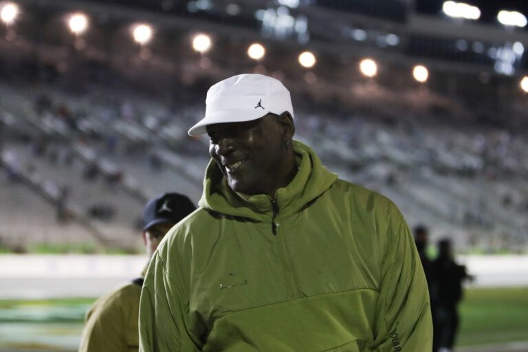 Michael Jordan at EchoPark Speedway.