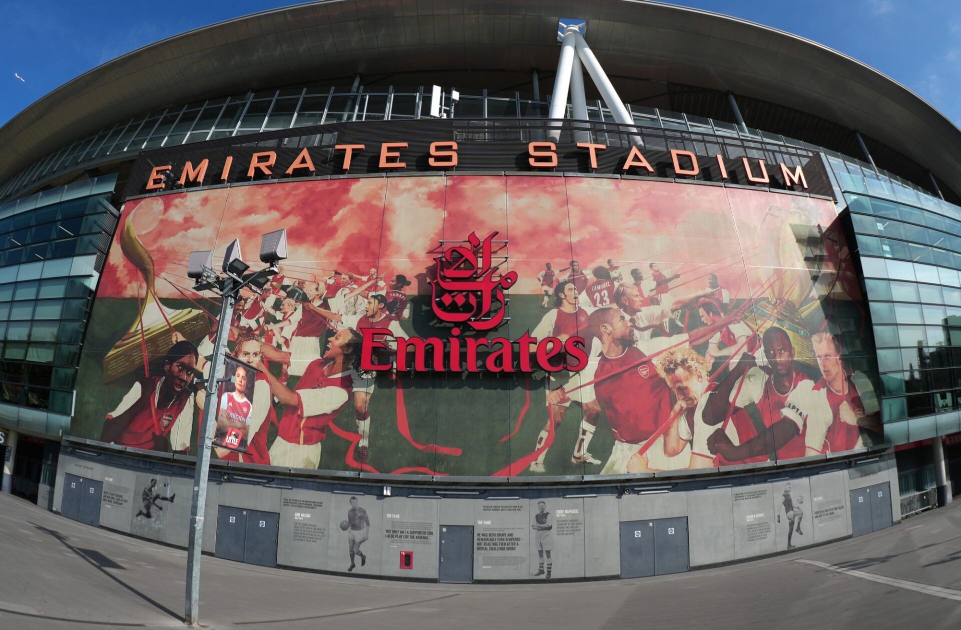 A general overall  view of the Emirates Stadium, home of the Arsenal football club.